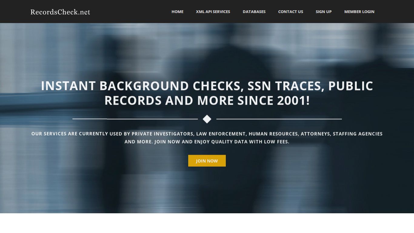 Background Checks, Criminal Records, SSN Traces, Public Records